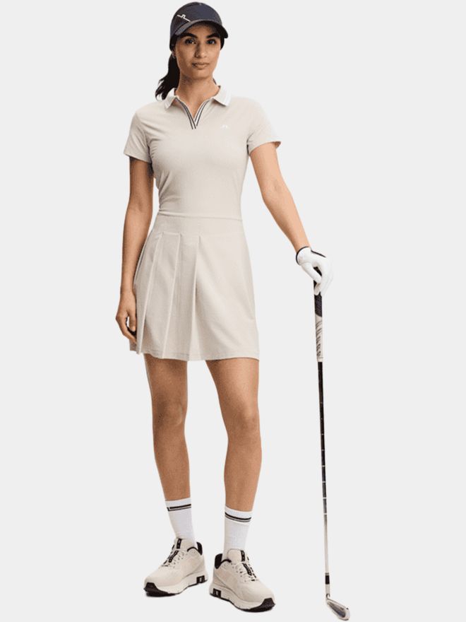 J.Lindeberg Noomi Halbarm Kleid beige