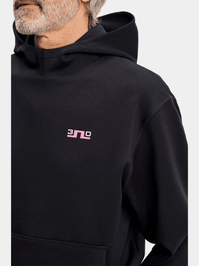J.Lindeberg 30Y Callan Unisex mikina s kapucí černá