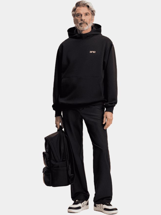 J.Lindeberg 30Y Callan Unisex mikina s kapucí černá