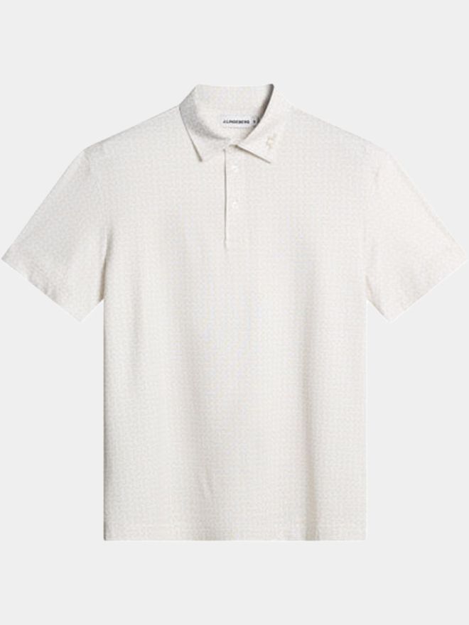 J.Lindeberg Bala Print Halbarm Polo beige