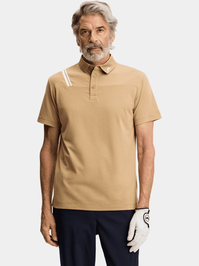 J.Lindeberg Fred Halbarm Polo beige