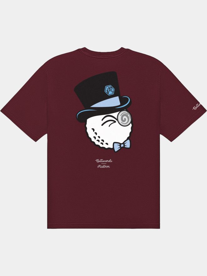 Malbon BETTINARDI GANGSTER BERMUDA TEE T-Shirt bordeaux
