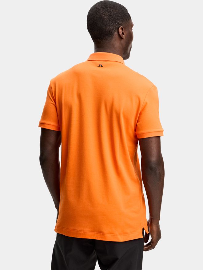 J.Lindeberg Tour Tech Pique Halbarm Polo orange