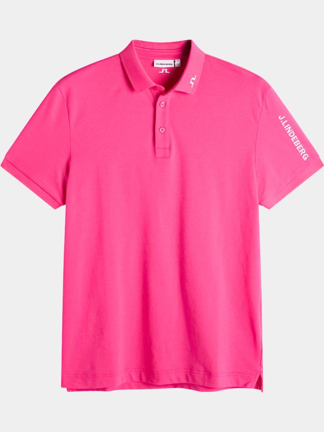 J.Lindeberg Polokošile Tour Tech Pique s polovičním rukávem růžová