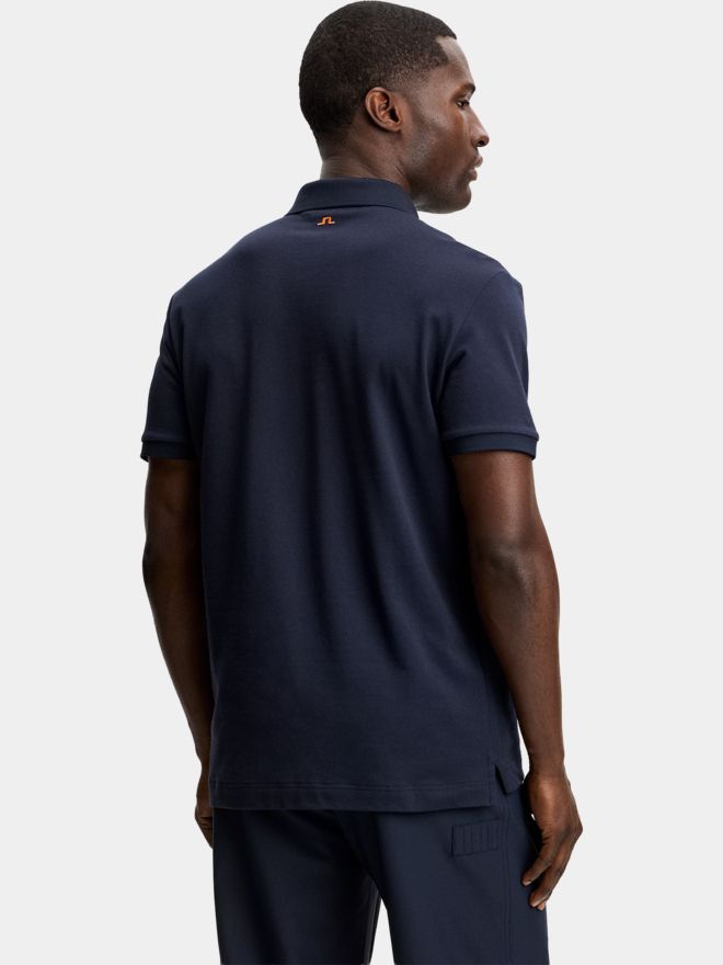J.Lindeberg Tour Tech Pique Halbarm Polo navy