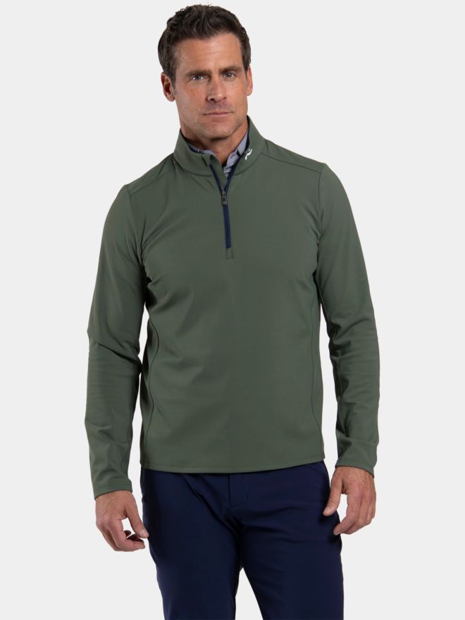 Kjus Holden Half-Zip Stretch Midlayer oliv