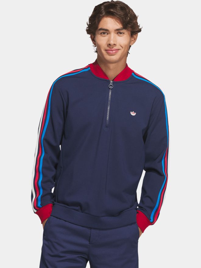 F 3 Str 1/4 Zip Stretch Midlayer navy