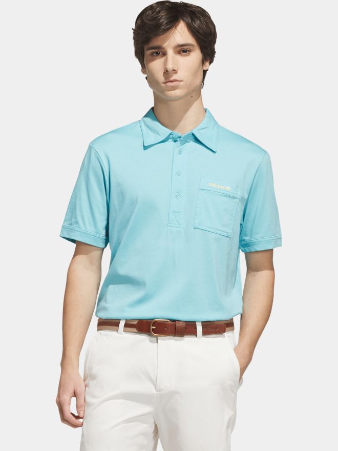 S Pocket Halbarm Polo hellblau