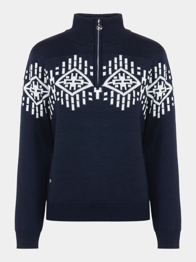 Daily Sports HALF Neck Pullover Lined Windstopp Strick navy