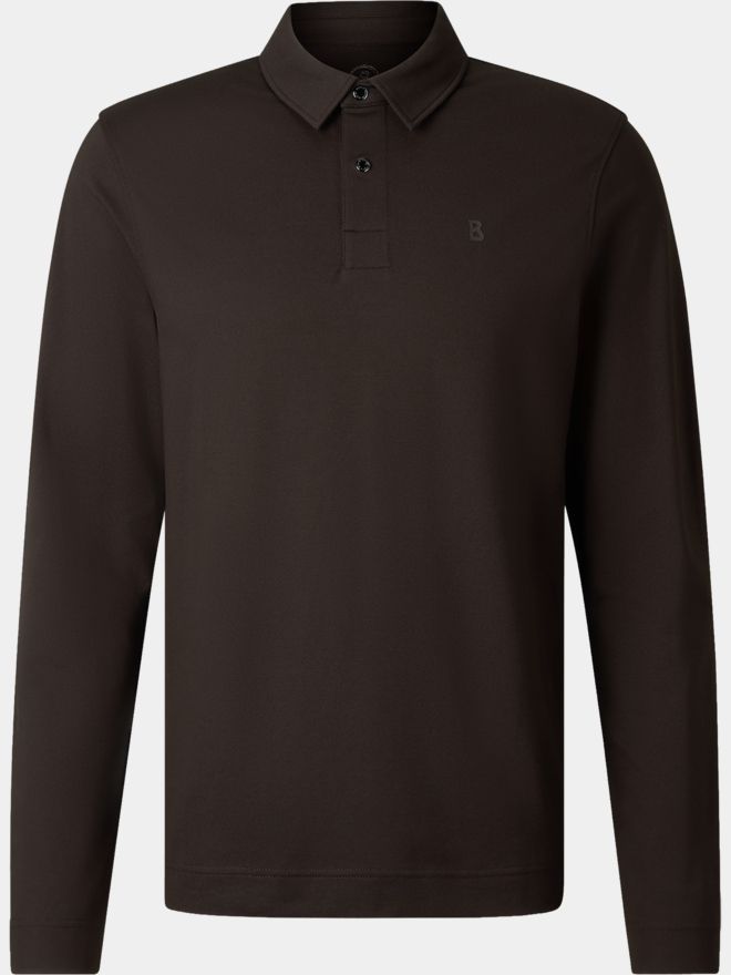 Bogner TIMON-6 Langarm Polo taupe