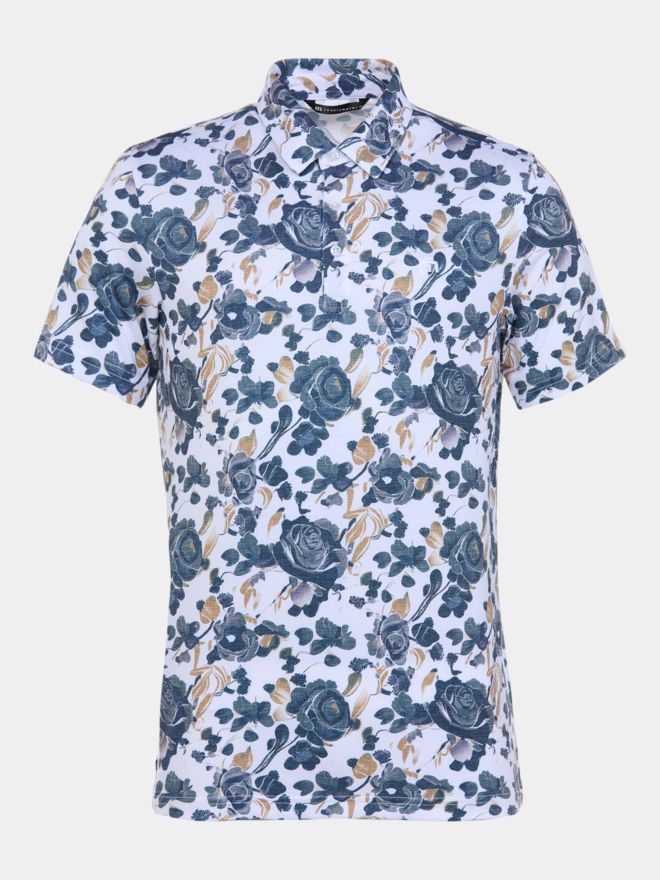 TravisMathew FEATHERWEIGHT VILLA Halbarm Polo weiß