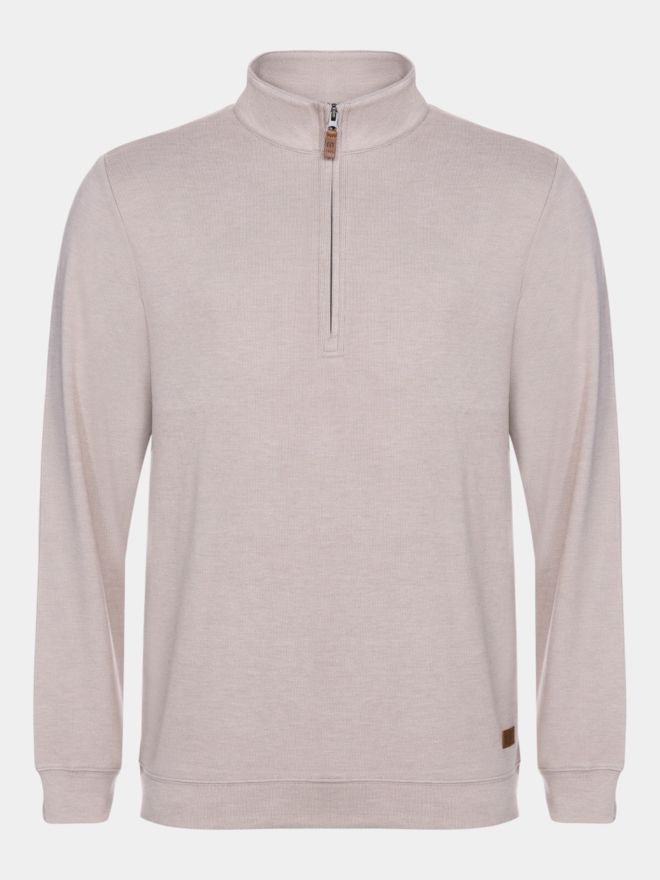TravisMathew CLOUD SWEATER 1/4 ZIP Sweatshirt sand