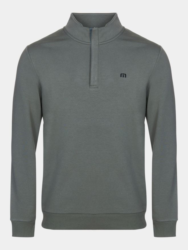 TravisMathew CLOUD QUARTER ZIP 2.0 Sweatshirt oliv