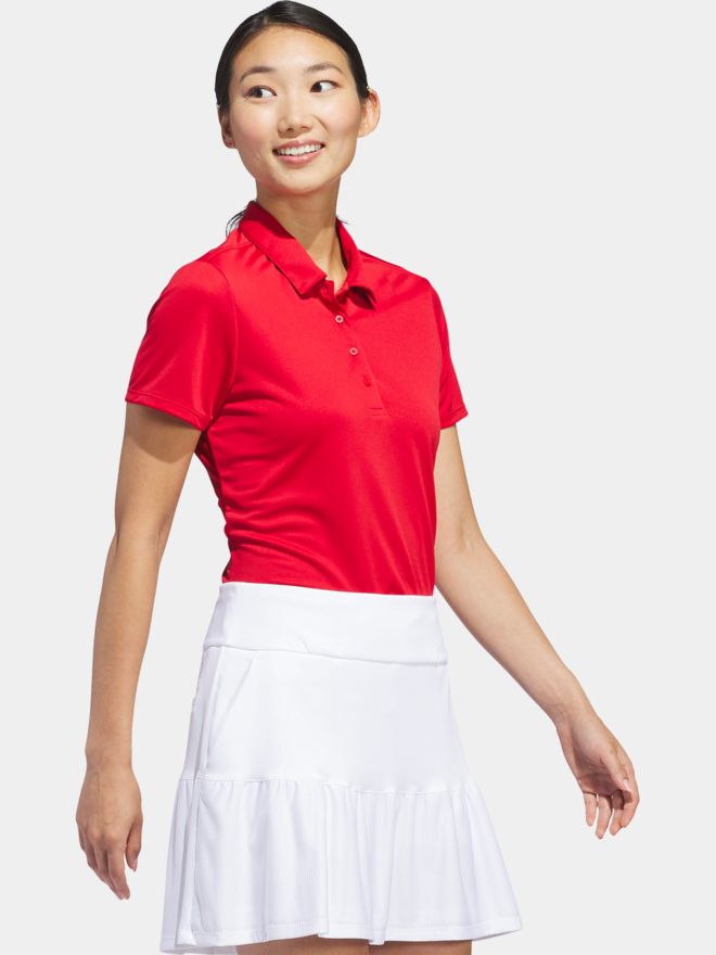 adidas Golf Performance Primegreen Halbarm Polo rot