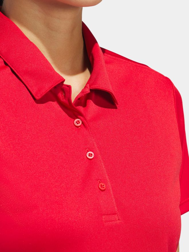 adidas Golf Performance Primegreen Halbarm Polo rot