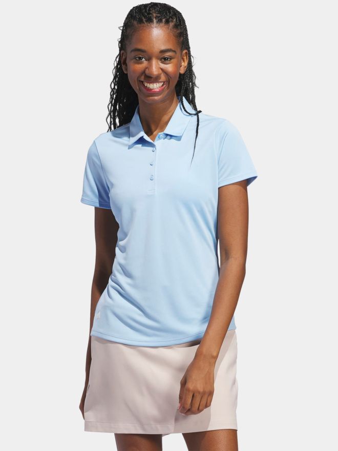 adidas Golf Performance Primegreen Halbarm Polo hellblau