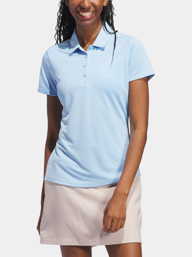 adidas Golf Performance Primegreen Halbarm Polo hellblau