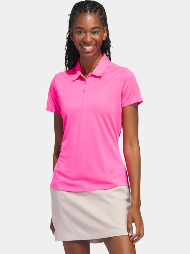 adidas Golf Performance Primegreen Halbarm Polo pink