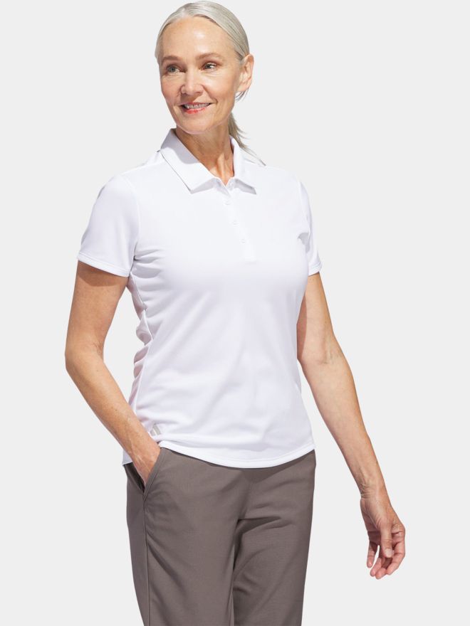 adidas Golf Performance Primegreen Halbarm Polo weiß