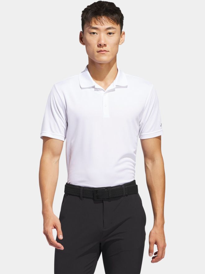 adidas Golf Performance Primegreen half-sleeve polo white