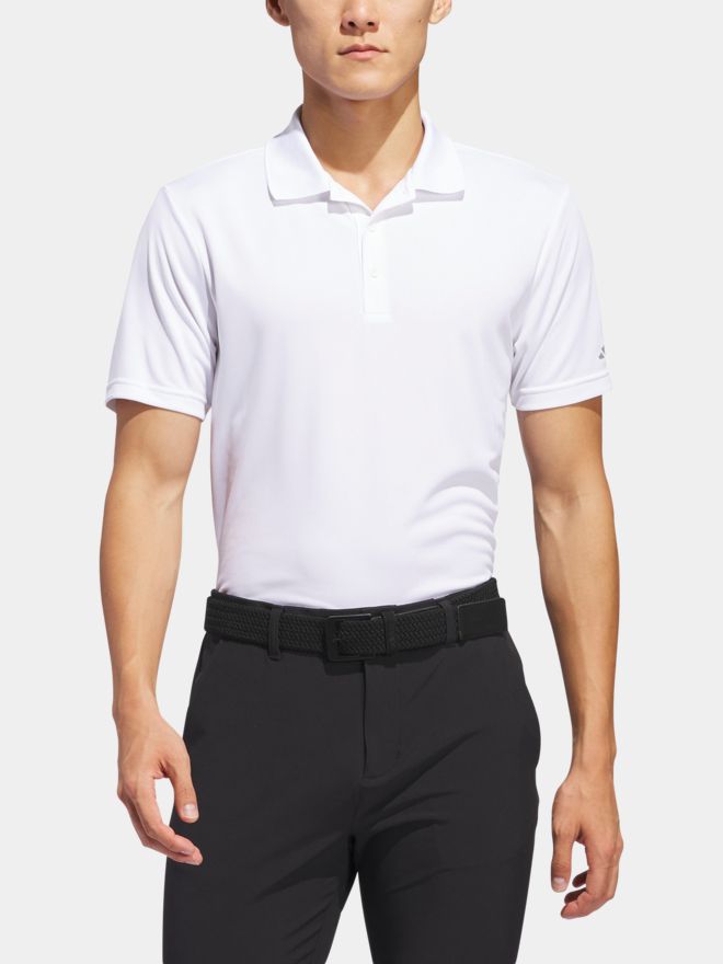 adidas Golf Performance Primegreen half-sleeve polo white