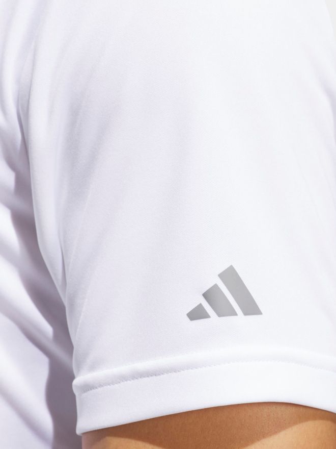 adidas Golf Performance Primegreen half-sleeve polo white