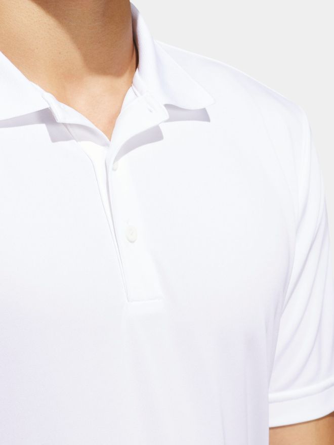 adidas Golf Performance Primegreen half-sleeve polo white