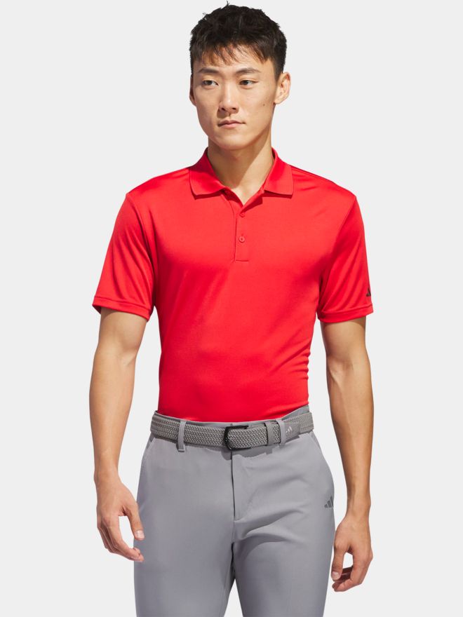 adidas Golf Performance Primegreen half-sleeve polo red