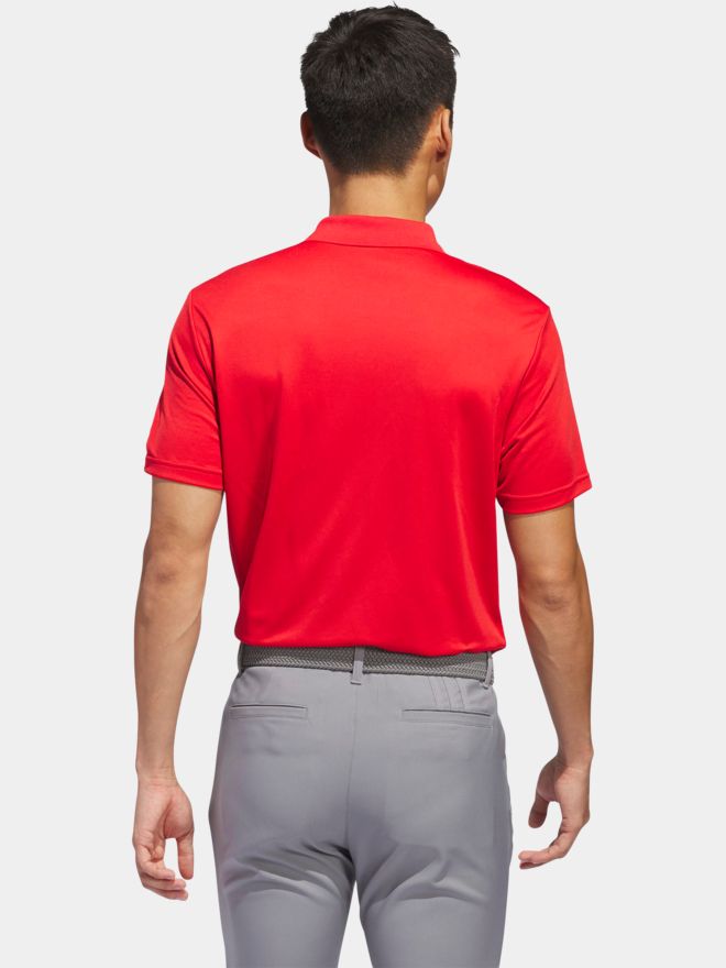 adidas Golf Performance Primegreen half-sleeve polo red