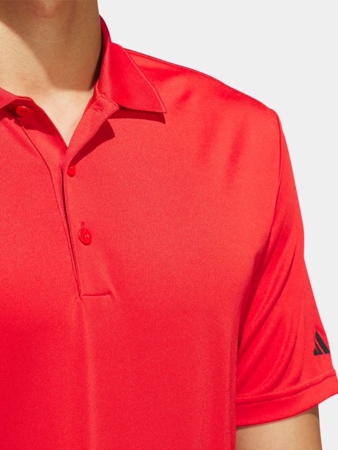 adidas Golf Performance Primegreen half-sleeve polo red