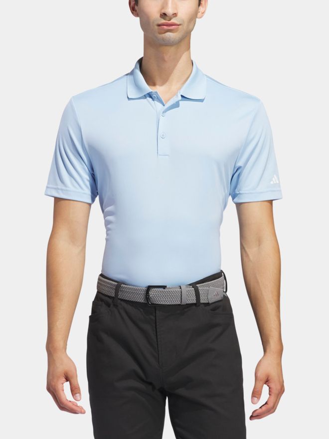 adidas Golf Performance Primegreen half-sleeve polo light blue