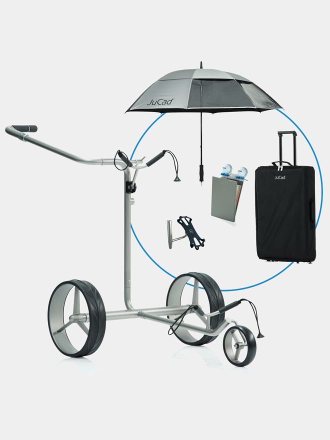 JuCad Drive SL Titan Travel 3.0 Elektrotrolley-Set silber