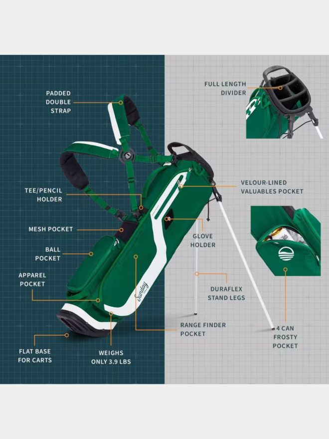 Sunday Golf El Camino Standbag grün