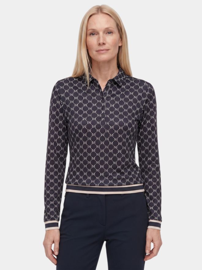 Valiente Loose Fit Langarm Polo mehrfarbig