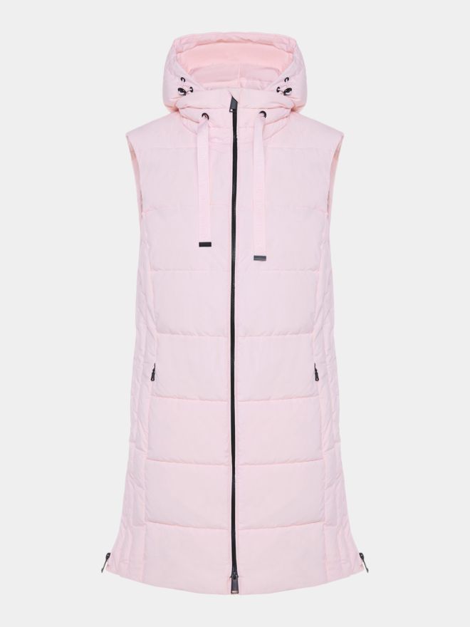 Valiente Lange Stepp Thermo Weste rosa