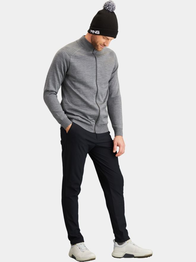 Ping Murphy Full Zip Sweater grau