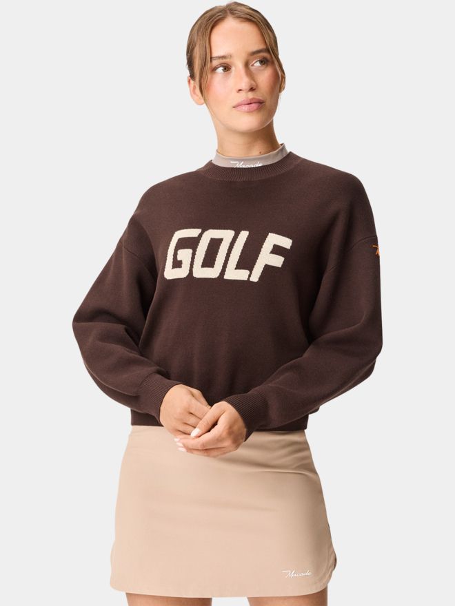 Macade Golf Oversized Sweater Pullover Strick braun