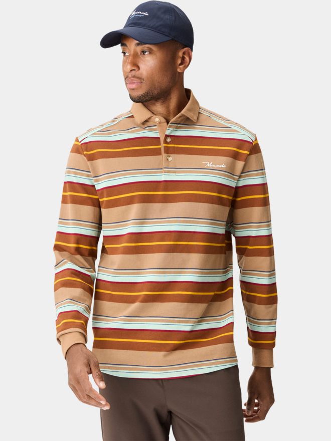 Macade Golf Ridge Longsleeve Shirt Halbarm Polo beige