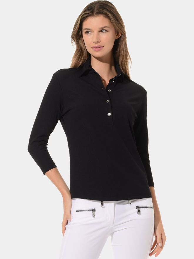 MDC 3/4 Arm Polo schwarz