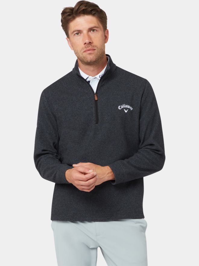 Callaway Odyssey Birdseye Jacquard Stretch Midlayer schwarz