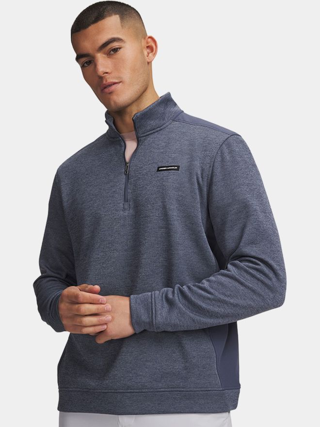 Under Armour Sweaterfleece Hybrid HZ Stretch Midlayer grau