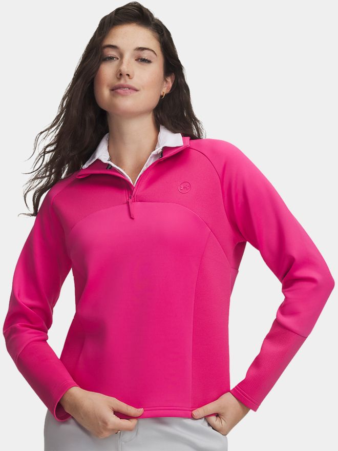 Under Armour Drive 1/4 Zip Stretch Midlayer pink