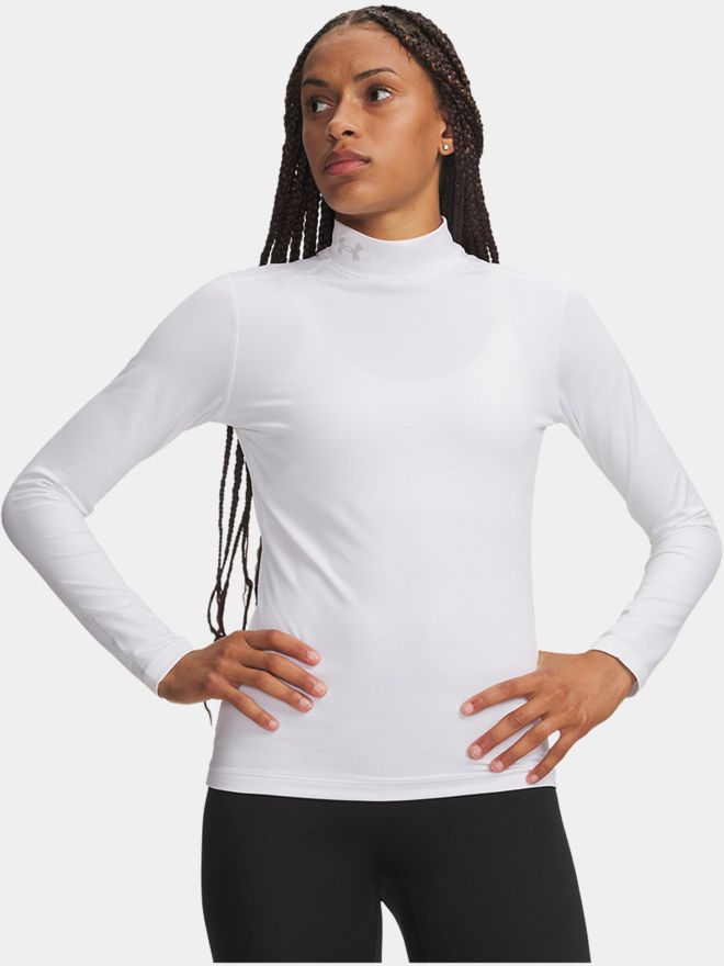 Under Armour ColdGear Mock Unterzieher weiß