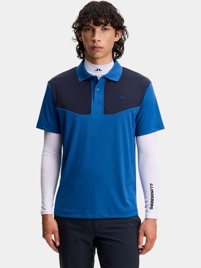 J.Lindeberg Calex Halbarm Polo blau