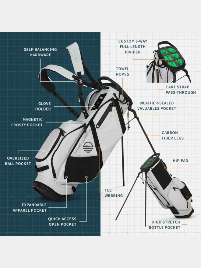Sunday Golf The Ranger Standbag weiß