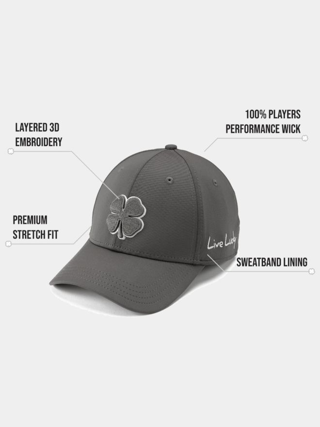 Black Clover Premium Clover Fitted Performance Cap grau