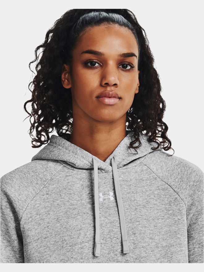 Under Armour Mikina s kapucí Rival Fleece – Mod šedý