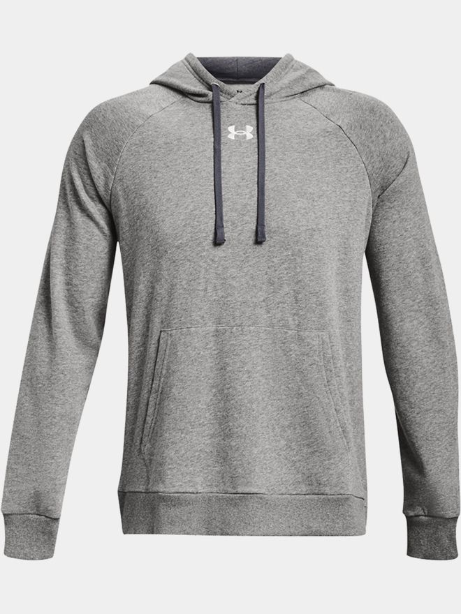 Under Armour Rival Fleece Hoodie- Castlerock Light Heather grau