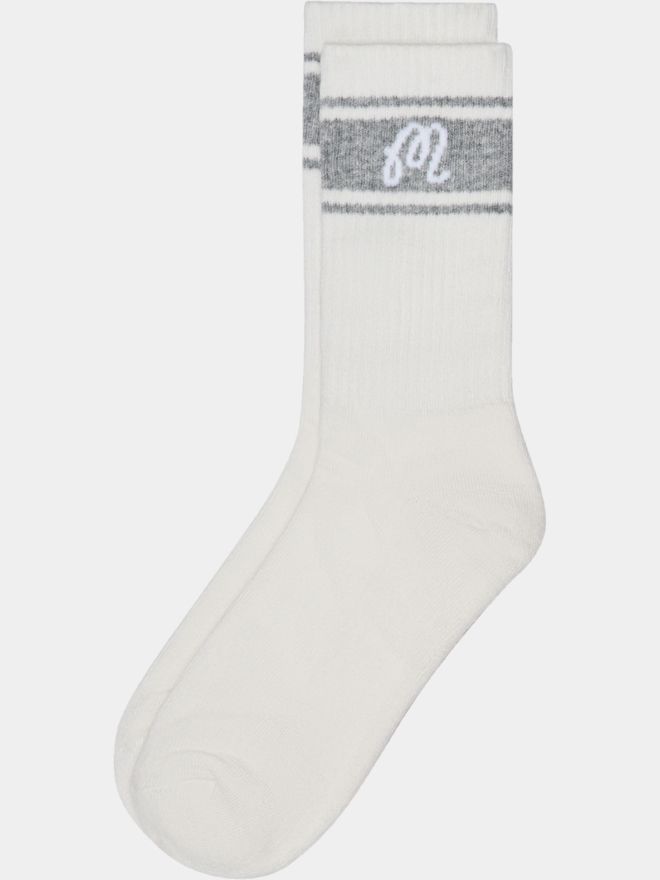 Malbon Haven Crew Socks Socke ecru