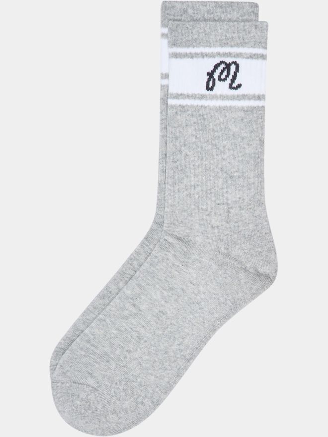 Malbon Haven Crew Socke hellgrau